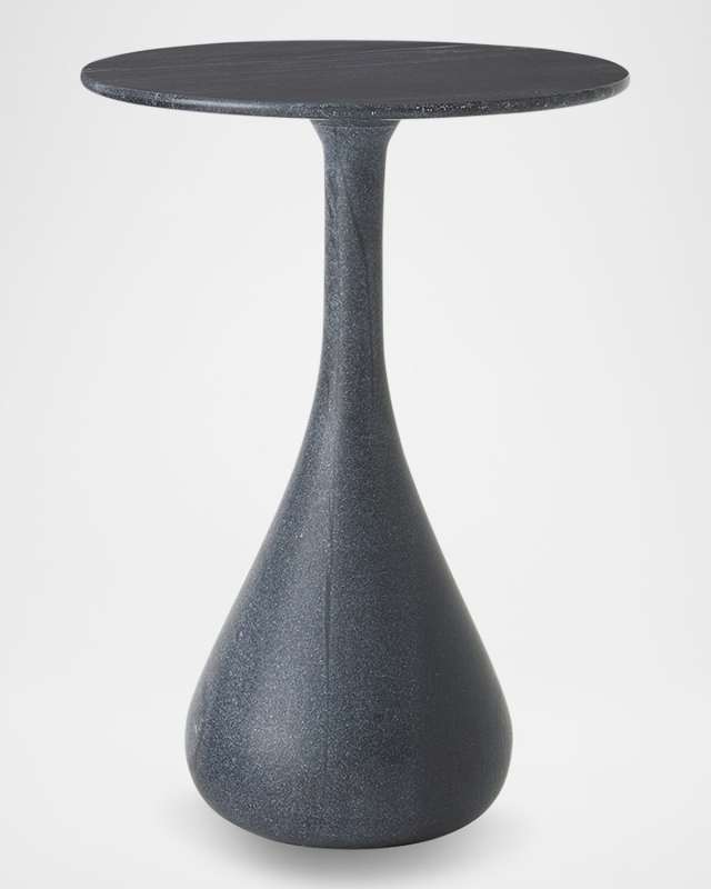 Dea Large Accent Table, Black Marble
